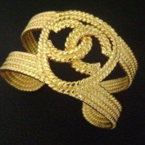 Authentic Vintage Chanel CC Rope Cuff Bracelet